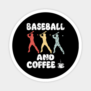 Baseball and Coffee Lover Vintage Magnet